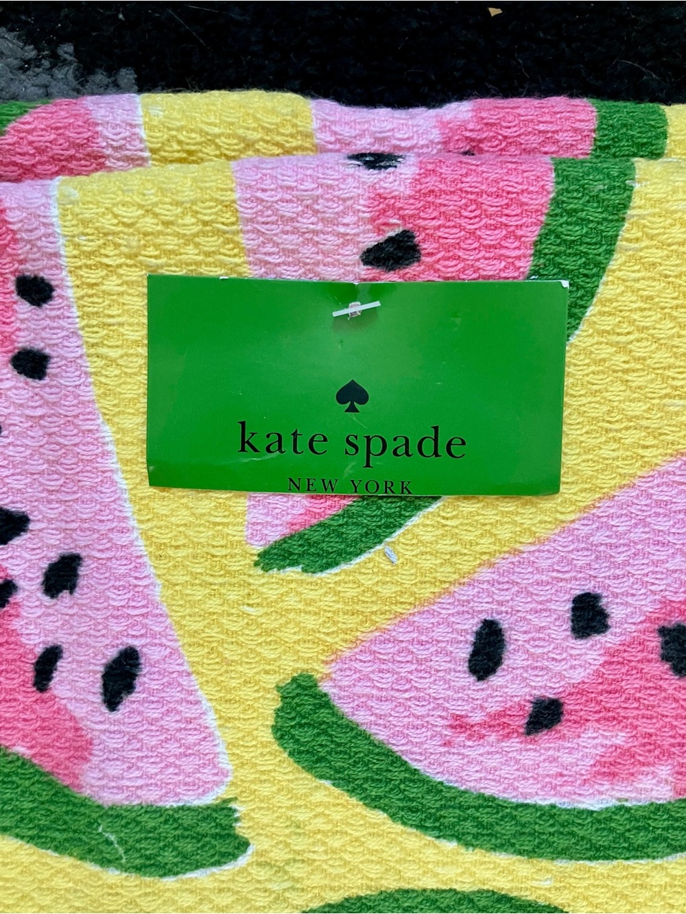 kate spade Pink & Yellow Watermelon Print Kitchen Towels - Picture 3 of 4